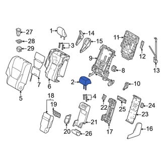 Lexus OE - Center Left Outer Headrest