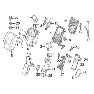 Lexus OE - Seats & Tracks - Second Row Seats (60% Side, Seat Back Components, W/O Vip Seats)