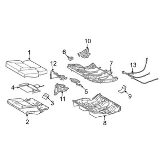 Lexus OE - Seats & Tracks - Second Row Seats (60% Side, Seat Cushion Components, W/O Vip Seats)
