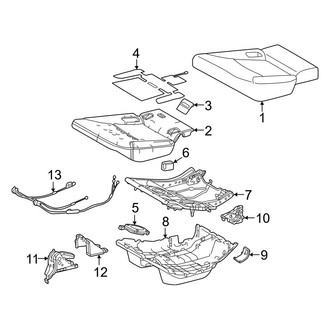 Lexus OE - Seats & Tracks - Second Row Seats (40% Side, Seat Cushion Components, W/O Vip Seats)