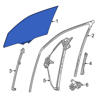 Lexus OE - Front Left Door Glass