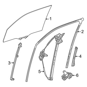 Lexus OE - Front Door - Glass & Hardware