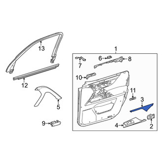 Lexus OE - Front Right Rearward Door Applique