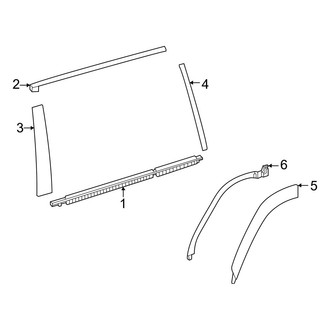 Lexus OE - Rear Door - Exterior Trim
