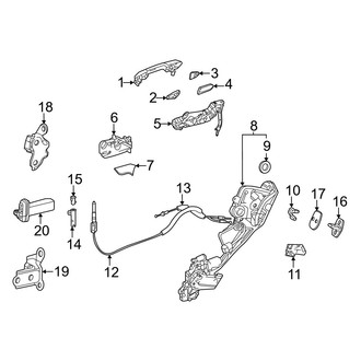 Lexus OE - Rear Door - Lock & Hardware