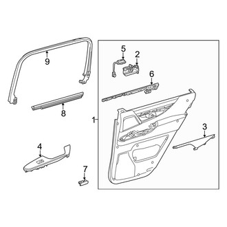 Lexus OE - Rear Door - Interior Trim (W/O Sun Shade)