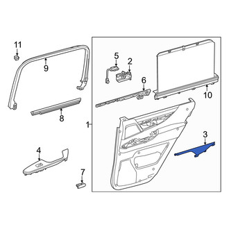 Lexus OE - Front Left Rearward Door Applique
