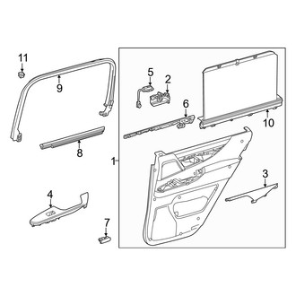 Lexus OE - Rear Door - Interior Trim (With Sunshade)