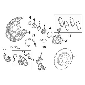 Lexus OE - Rear Suspension - Brake Components (Base / F Sport / Luxury / Premium / Ultra Luxury)