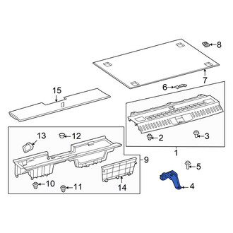 Lexus OE - Rear Left Liftgate Trim Scuff Plate Bracket
