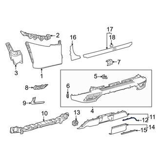 Lexus OE - Rear Left Bumper Trim