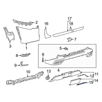 Lexus OE - Rear Center Bumper Trim
