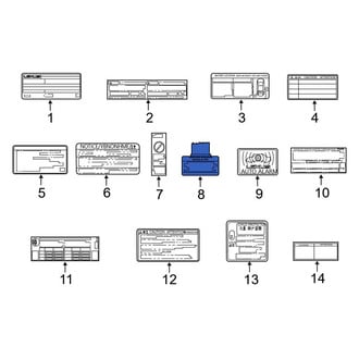 Lexus OE - Air Bag Information Label