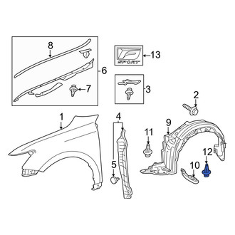 Lexus OE - Fender Liner Retainer