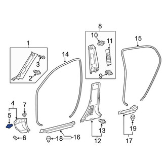 Lexus OE - Body A-Pillar Trim Panel Clip