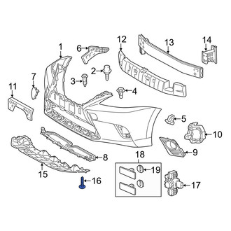 Lexus OE - Radiator Support Splash Shield Bolt