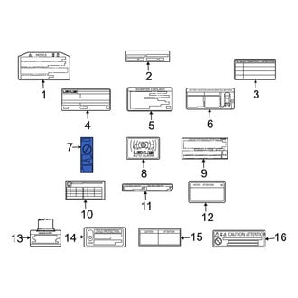 Lexus OE - Air Bag Information Label