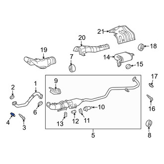Lexus OE - Front Exhaust Bolt Spring