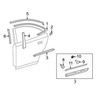 Lexus OE - Door Molding Seal