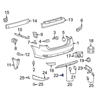Lexus OE - Bumper Cover Retainer