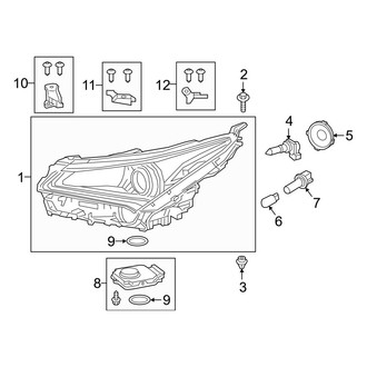 Lexus OE - Front Lamps - Headlamp Components (Halogen)
