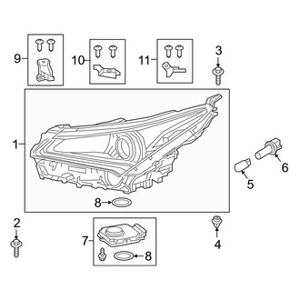 Lexus OE - Front Lamps - Headlamp Components (W/O Multi Beam)