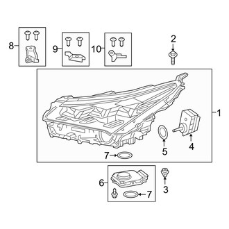 Lexus OE - Front Lamps - Headlamp Components (LED)