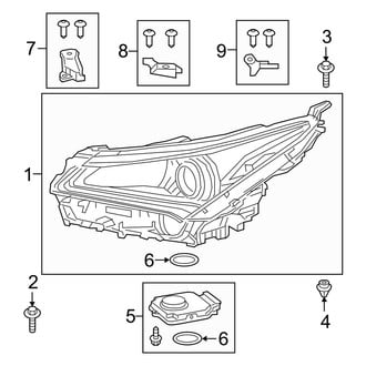 Lexus OE - Front Lamps - Headlamp Components (With Multi Beam)