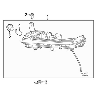 Lexus OE - Front Lamps - Daytime Running Lamp Components (W/O LED)