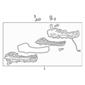 Lexus OE - Front Lamps - Daytime Running Lamp Components (With LED)