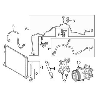 Lexus OE - Air Conditioner & Heater - Condenser, Compressor & Lines (2.0L)