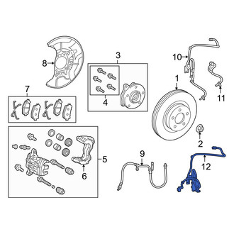 Lexus OE - Rear Right ABS Wheel Speed Sensor Wiring Harness
