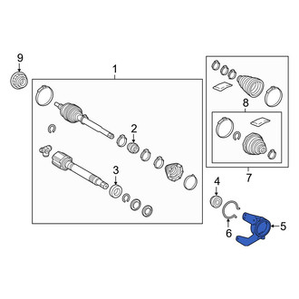 Lexus OE - Front Right CV Axle Shaft Carrier Bearing Bracket