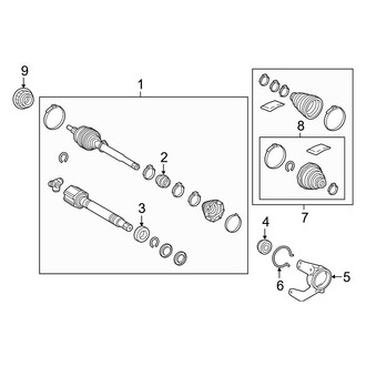 Lexus OE - Front Suspension - Drive Axles