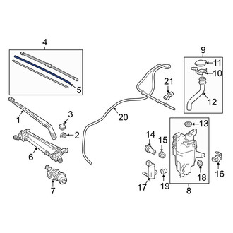 Lexus OE - Front Left Wiper Blade Refill Set