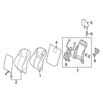 Lexus OE - Seats & Tracks - Driver Seat Components (Seat Back Components), (Base)