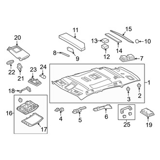 Lexus OE - Roof - Interior Trim (W/O Sunroof)