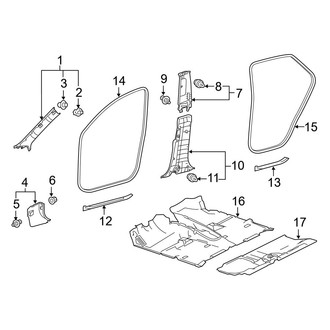 Lexus OE - Pillars, Rocker & Floor - Interior Trim