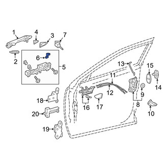 Lexus OE - Left Door Lock Rod Clip