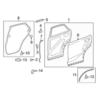Lexus OE - Rear Door - Door & Components