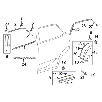 Lexus OE - Wheel Arch Molding Clip