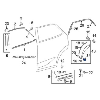 Lexus OE - Wheel Arch Molding Clip