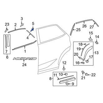 Lexus OE - Door Reveal Molding Rivet