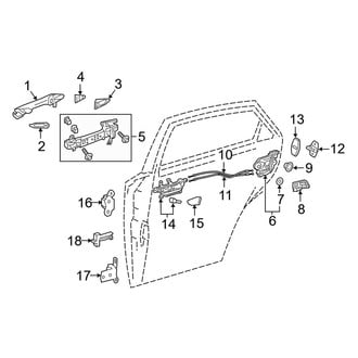 Lexus OE - Rear Door - Lock & Hardware