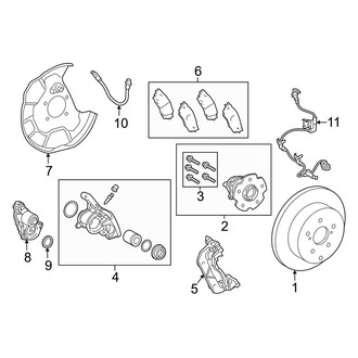 Lexus OE - Rear Suspension - Brake Components (FWD)