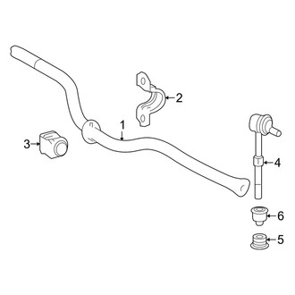 Lexus OE - Rear Suspension - Stabilizer Bar & Components