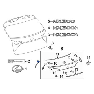 Lexus OE - Upper Bumper Cover Retainer