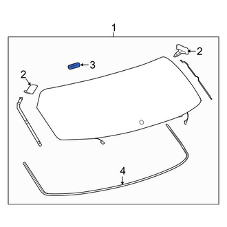 Lexus OE - Center Back Glass Spacer