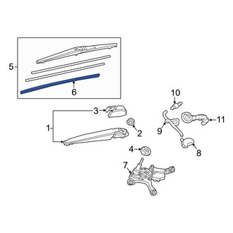 Lexus OE - Rear Wiper Blade Refill