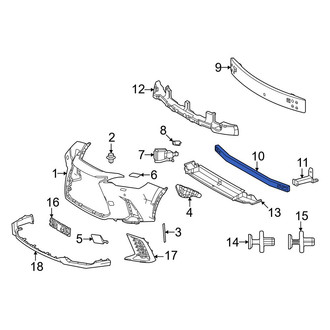 Lexus OE - Front Bumper Cover Reinforcement Beam